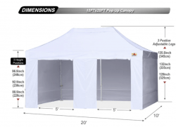 10x20 Pop up Canopy