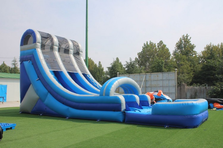 Big Blue 20 ft dual lane waterslide