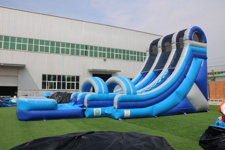 Big Blue 20 ft dual lane Dry slide